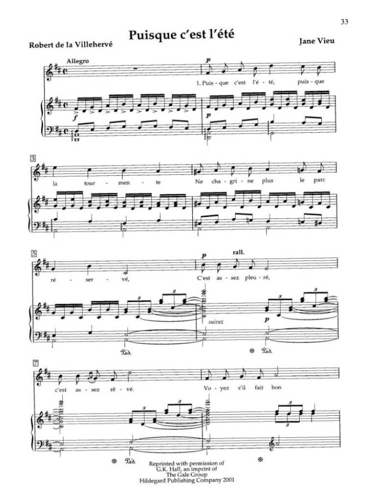 Nineteenth Century French Art Songs
